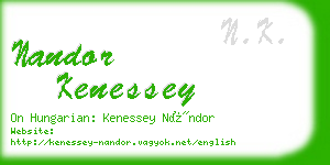 nandor kenessey business card